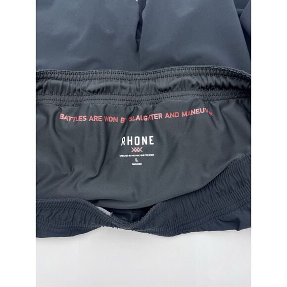 Rhone Shorts Mens Large Black Performance Lined Short Performance Active Stretch - Picture 9 of 12